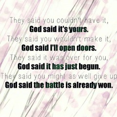THEY SAID BUT GOD SAID - JEKALYN CARR