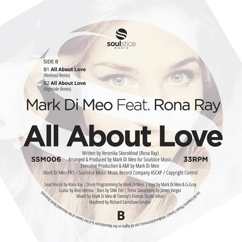 Mark Di Meo feat Rona Ray - All About Love - Rightside Remix