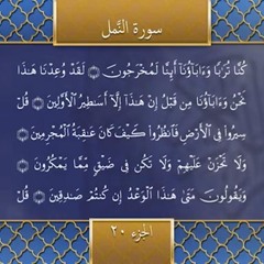 Recitation of the Holy Quran, Part 20