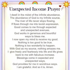 UnExpected Income Prayer