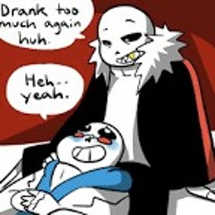 Christmas au party underfell sans gives science sans a present