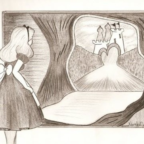 Рисунок алисы в стране чудес для срисовки