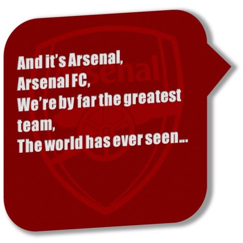 Arsenal chants cheap