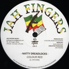 JAH FINGERS MUSIC 2016 - COLOUR RED - NATTY DREADLOCKS / I AM ON A MISSION 12"