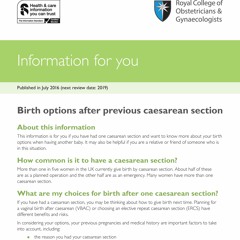 Birth Options After Previous Caesarean Section