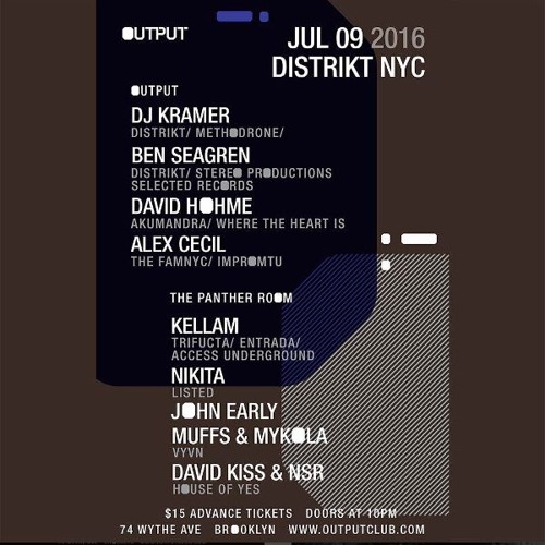 KELLAM: July 2016 - OUTPUT - Distrikt NYC burning man party