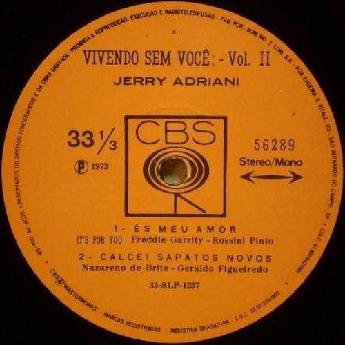 Calcei Sapatos Novos - Jerry Adriani ( Drum And Bass Remix By Dj Brow)
