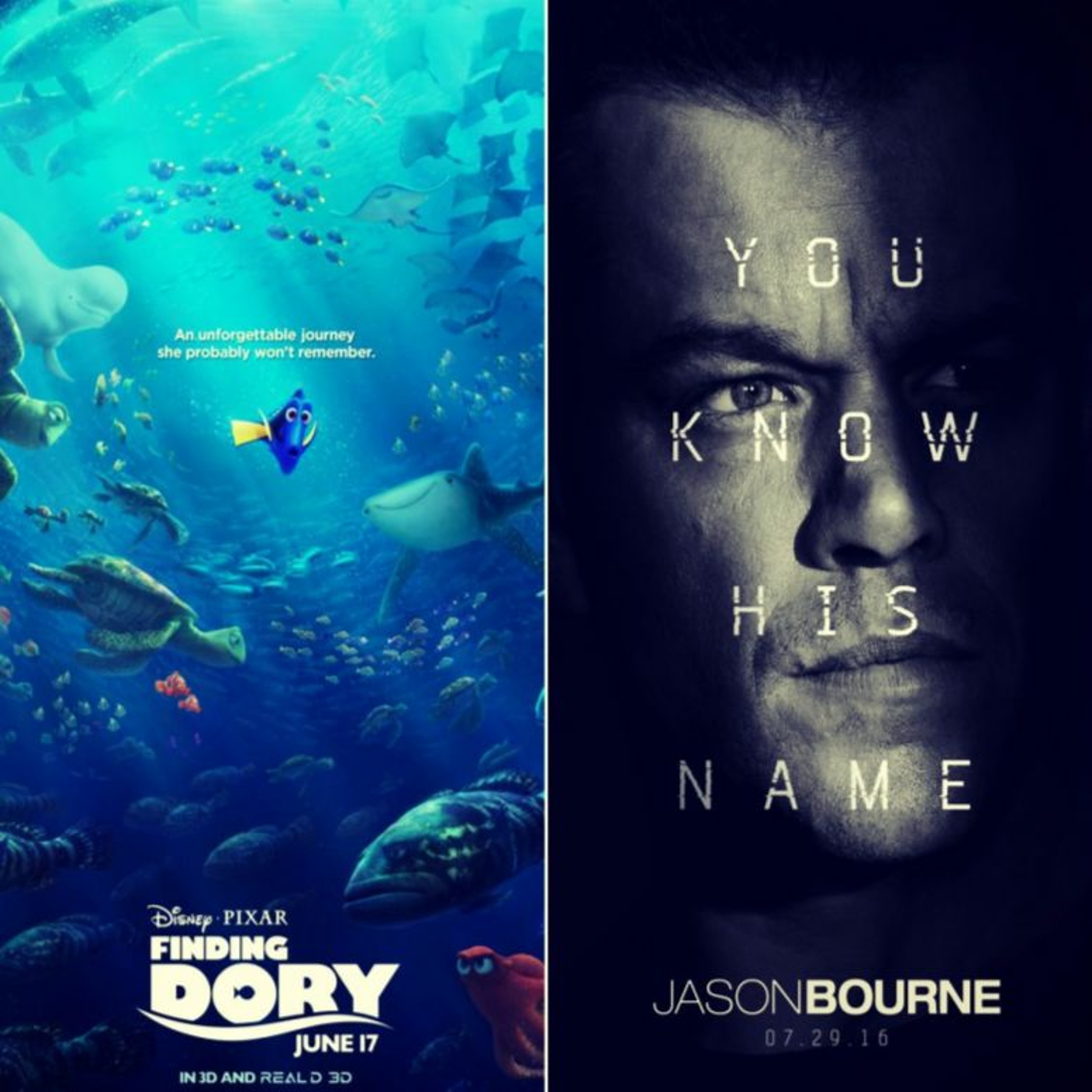 Episode #183 - Jason Bourne and Finding Dory Reviewed episode artwork