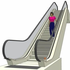 up & down the escalator