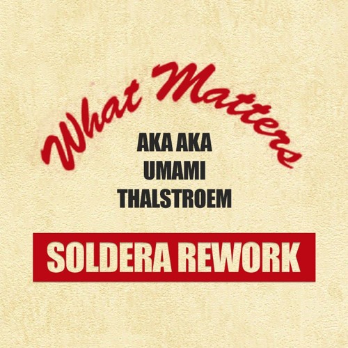 Aka Aka And Thaelstroem - What Matters Feat. Umami (SOLDERA Rework)