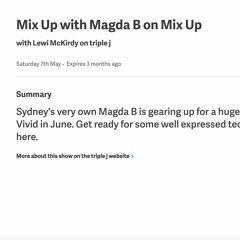 Triple J Mix Up - May 7 2016