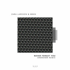 Zara Larsson, MNEK - Never Forget You (ARMNHMR Remix)