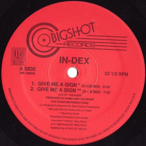 In-Dex - Give Me A Sign (Club Mix)