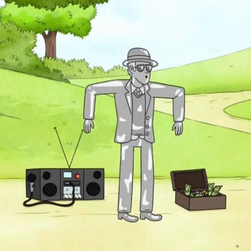 Regular Show - Mordecai And Rigby VS Silver Dude
