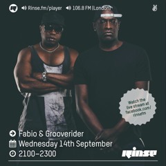 Rinse FM Podcast - Fabio & Grooverider - 14th September 2016