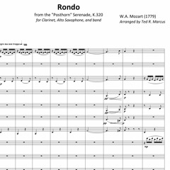 Mozart: Rondo From Posthorn Serenade, K.320 - Arranged by Ted R. Marcus for Concert Band