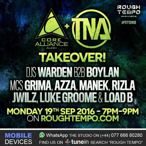 DJ WARDEN B2B BOYLAN MCs GRIMA, JWILZ, LUKE GROOME & LOAD B @ ROUGH TEMPO SEPT 2016
