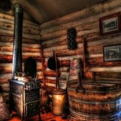 Old Western Log Cabin Evening Ambience