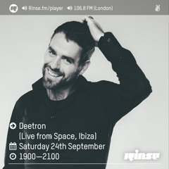 Rinse FM Podcast - Deetron (Live from Space - The Final Chapter) - 24th September 2016