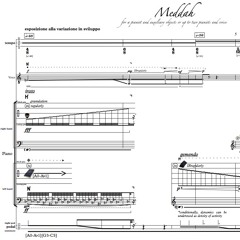 Meddah for a pianist and auxiliary objects or up to two pianists and voice