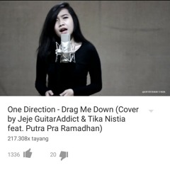 One Direction - Drag Me Down (cover by Jeje Guitar Addict feat  Tika Nistia)