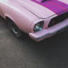 the purple car