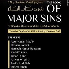 Major Sins Seminar: "Conversating about Disobedience & Exposing One's Sins", Anwar Wright