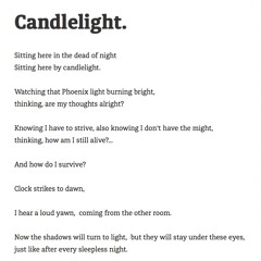 Candlelight- The Pre 20's Series (Childhood & Teenage Years)