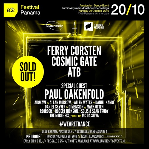 Luminosity meets Flashover Recordings, Club Panama (ADE 20-10-2016)