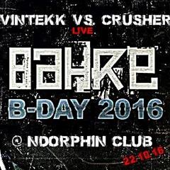 Vintekk vs. Crusher Live @ Bahre B-Day 2016 [Ndorphin Club Chemnitz]