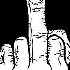 Two fucks(two blunts and middle fingers,ghetto image)