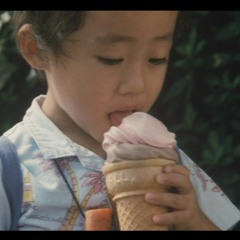 blowing on ice cream