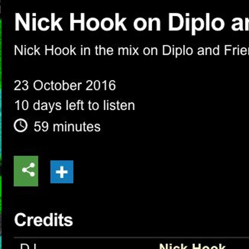 Nick Hook - BBC Diplo & Friends Mix
