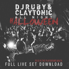 DJ Ruby & Claytonic All Night Halloween Live at The Playground, Malta 29.10.16