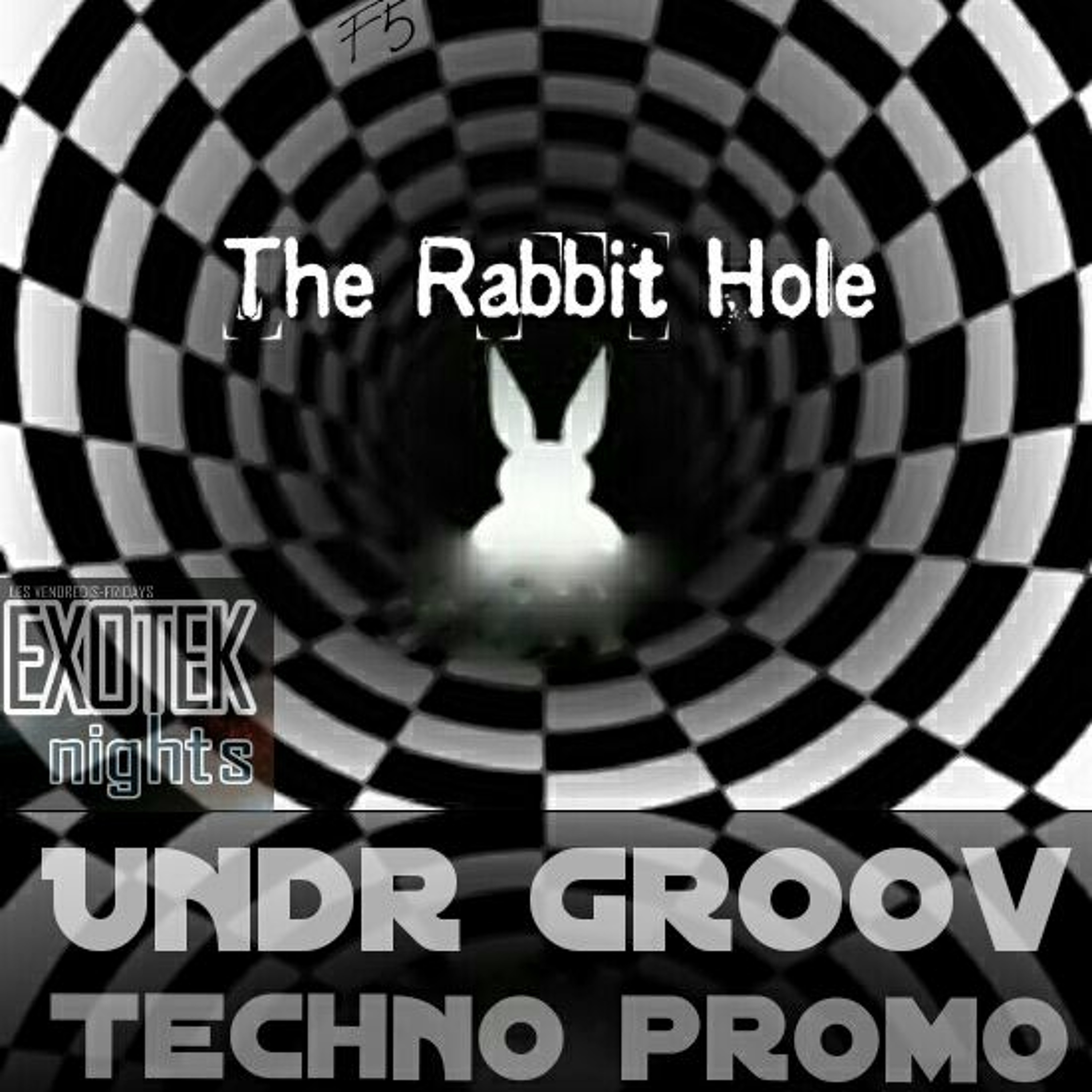 The Rabbit Hole - Undr Groov, Exotek techno promo episode artwork