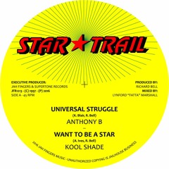 JAH FINGERS MUSIC 2016 - ANTHONY B - UNIVERSAL STRUGGLE / KOOL SHADE - WANT TO BE A STAR 12"