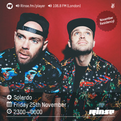 Rinse FM Podcast - Solardo - 25th November 2016