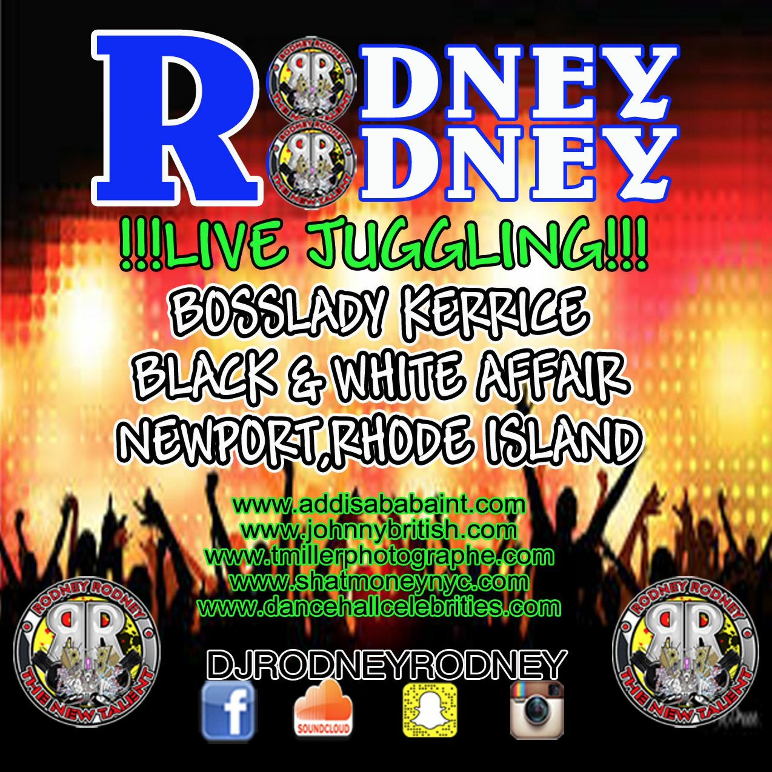 RODNEYRODNEY Live Juggling Newport Rhode Island Boss Lady Kerrice Black and White Affair episode artwork