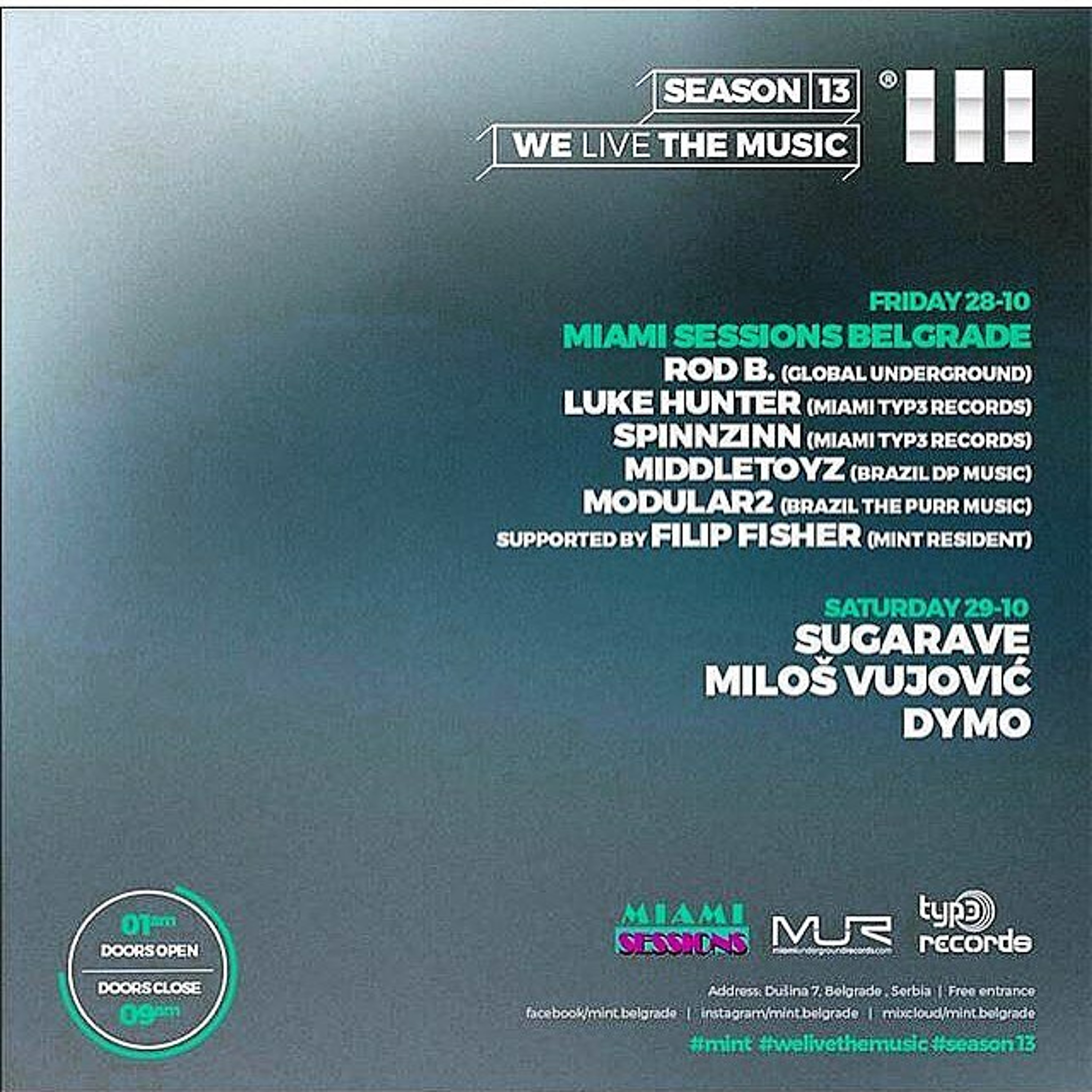 Miami Sessions with Rod B. Live @ MINT - Belgrade, Serbia - Oct 2016 - Powered by MODEL ONE episode artwork