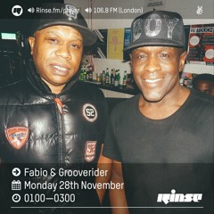Rinse FM Podcast - Fabio and Grooverider - 28th November 2016