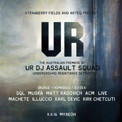 Matt Radovich DJing in Support of the Underground Resistance DJ Assault Squad Nov 2016