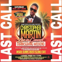CHRISTOPHER MARTIN LIVE @DUNNS RIVER,TAMPA FLORIDA 11-25-16
