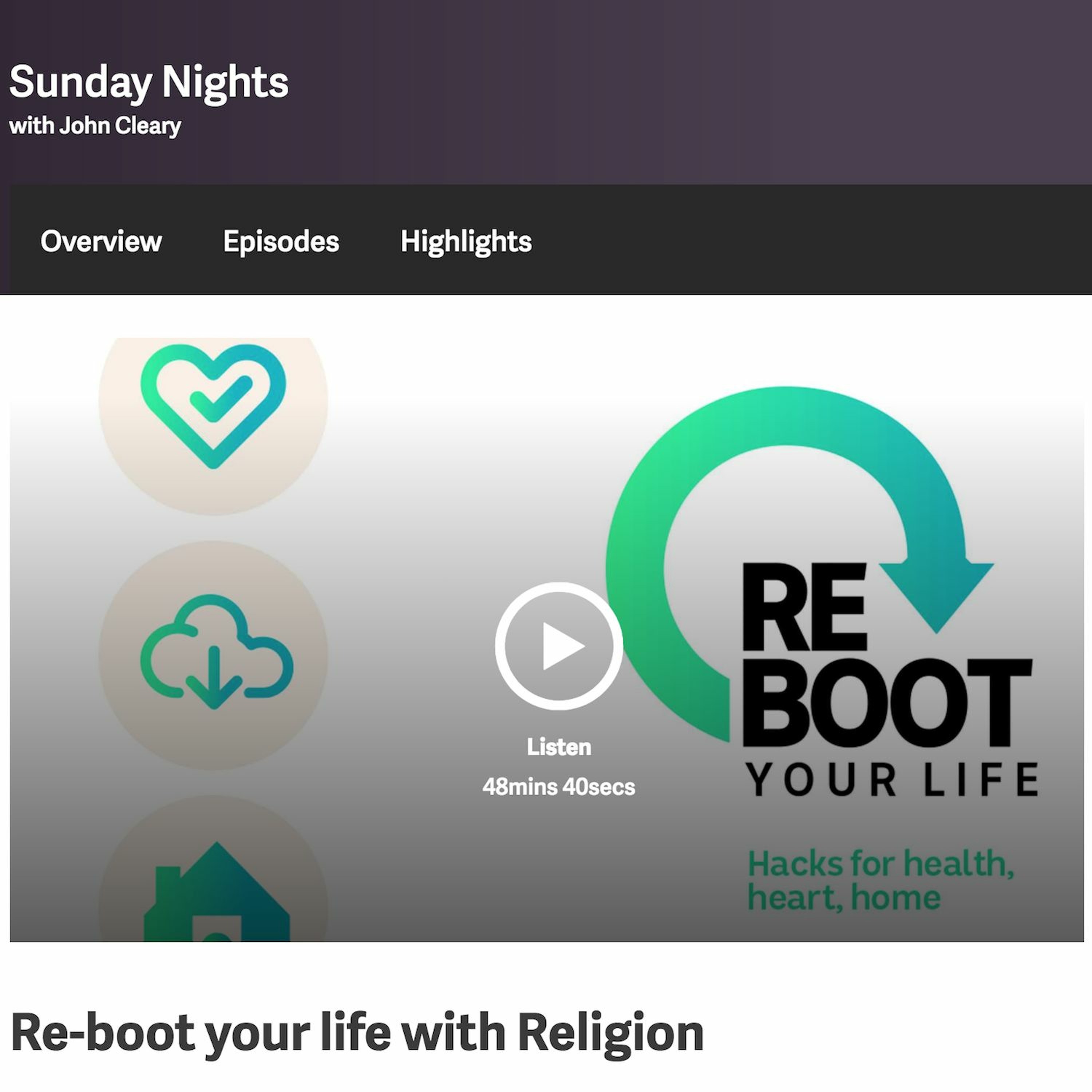 Re-boot your life with religion episode artwork