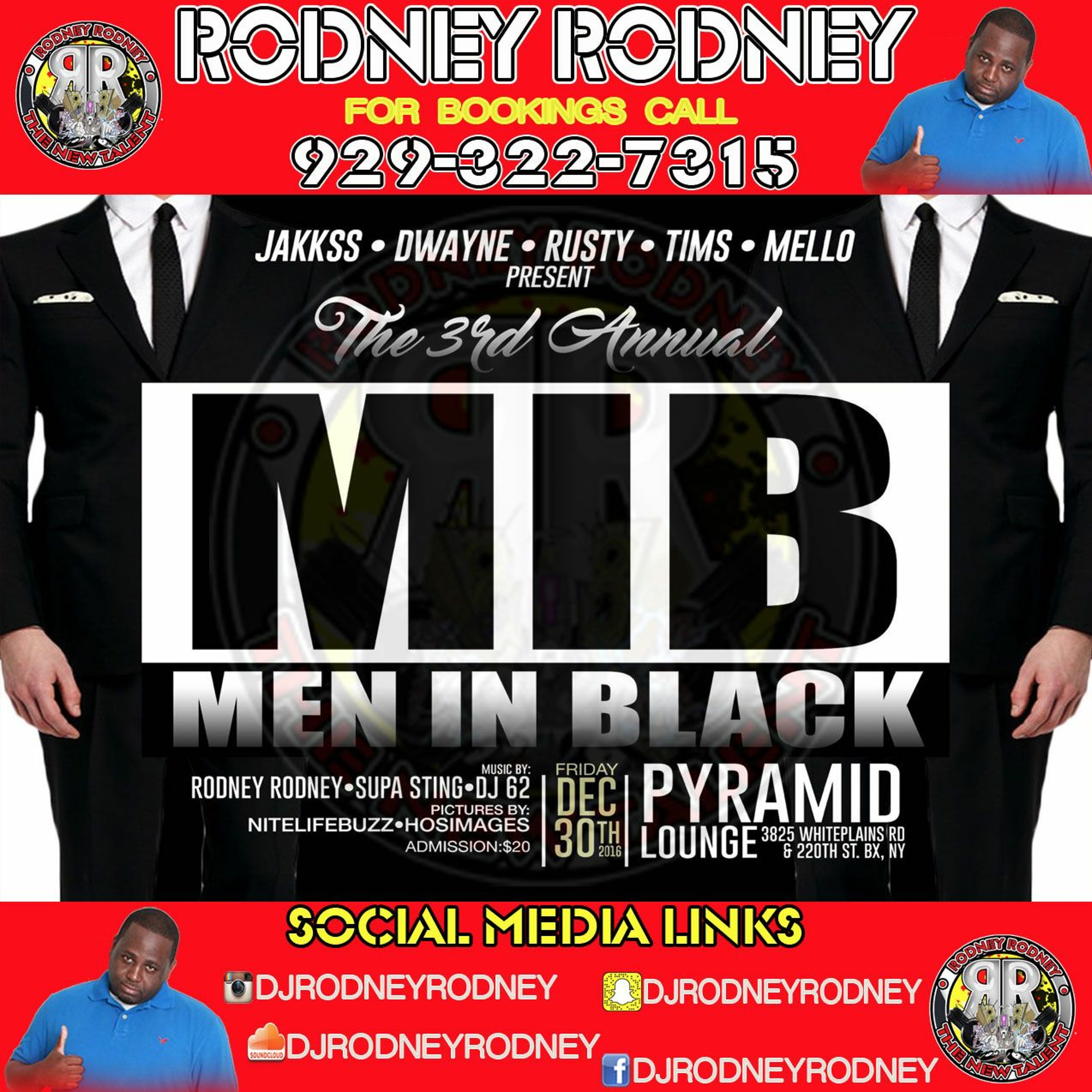 THE 3rd. ANNUAL MEN IN BLACK FRIDAY DEC.30th. @PYRAMID LOUNGE BRONX NYC episode artwork