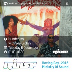 Rinse FM Podcast - Hundebiss w/ Sea Urchin - 6th December 2016