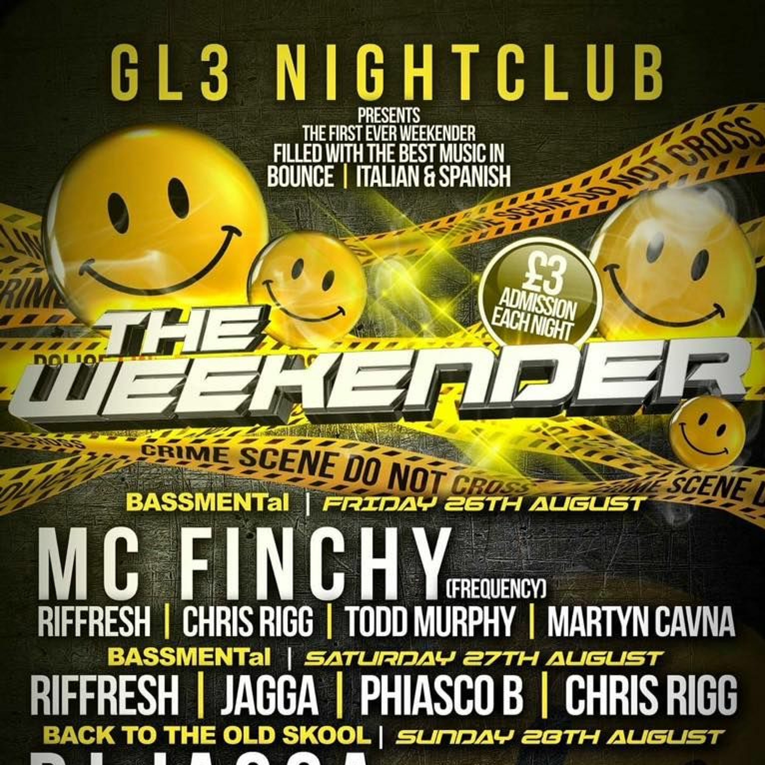 Riffresh & MC Finchy Live @ BASSMENTal Weekender || GL3 Nightclub || 26.08.16 [Live Audio] episode artwork