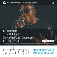 Rinse FM Podcast - Youngsta w/ Killa P & Irah - 12th December 2016