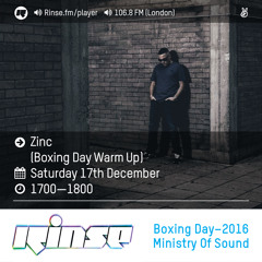 Rinse FM Podcast - DJ Zinc - 17th December 2016