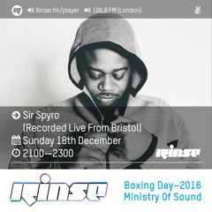 Rinse FM Podcast  - The Grime Show w/ Sir Spyro (Live From Bristol) - 18th December 2016