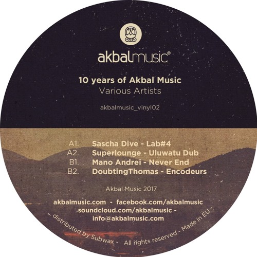 A1 - Sascha Dive - Lab#4 [Akbal Music](vinyl only)